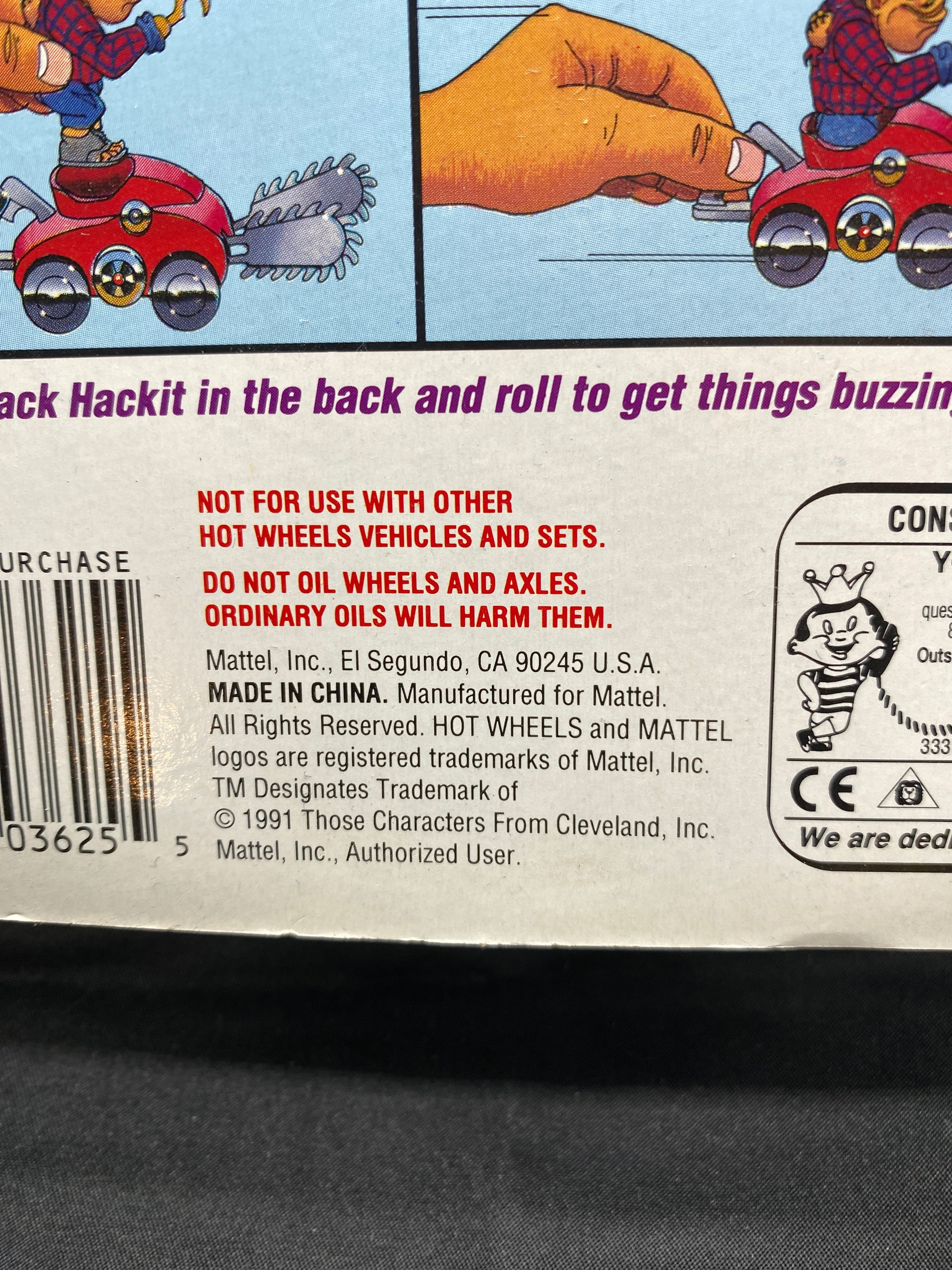 MATTEL HOT WHEELS ZANY ZONE WOODY HACKIT MOC - 1991